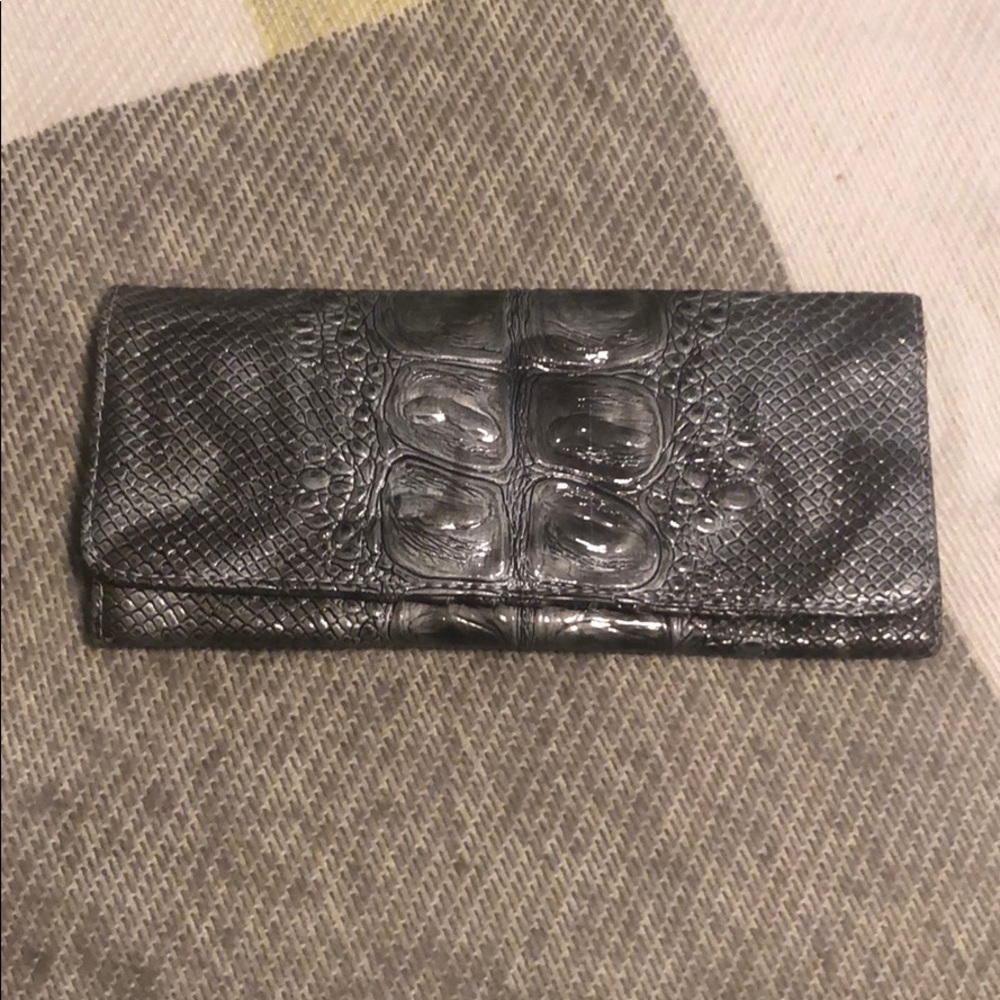 Grey Patent Leather “Snake Skin” Clutch